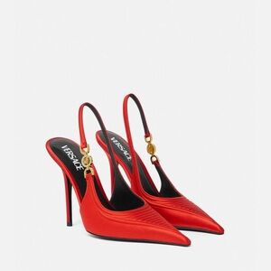 AUTHENTIC Versace Women's Red Slingback Heels